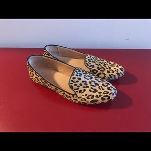 J. Crew Calf-Hair Leopard Loafers